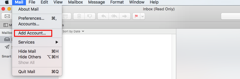 add akun email di mac mail
