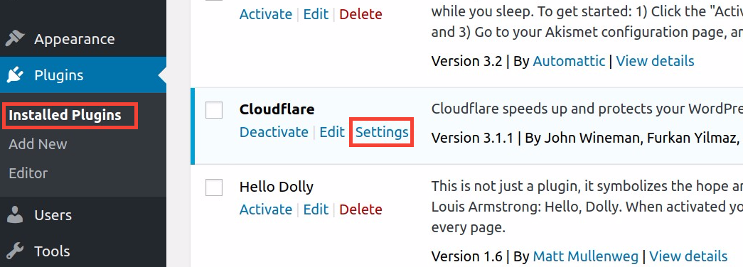 cara setting cloudflare