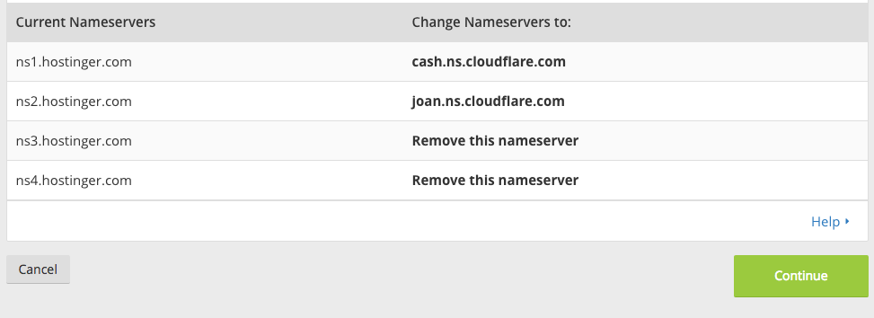 menambahkan nameserver cloudflare