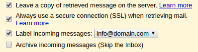 domain setting di gmail
