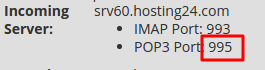 konfigurasi port pop3