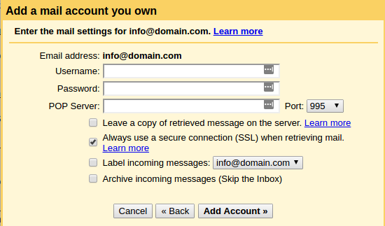 setting gmail dengan domain sendiri