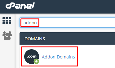 addon domain di cpanel