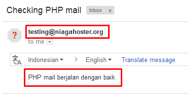 kirim email php