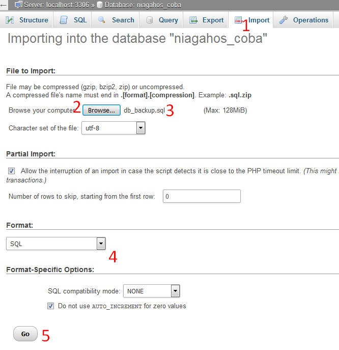 cara import database mysql