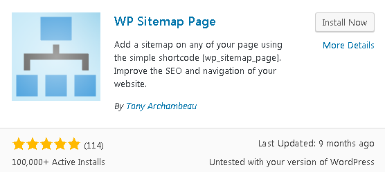 instalasi plugin wp sitemap page