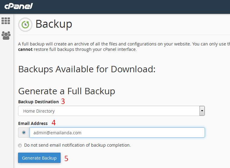 download file backup website