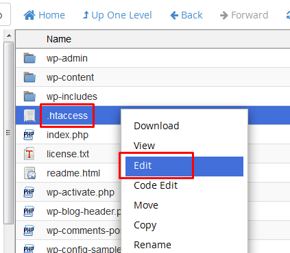 pilih menu edit untuk menambah kapasitas upload wordpress