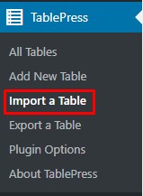 import tabel