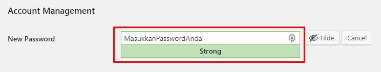 buat password untuk website