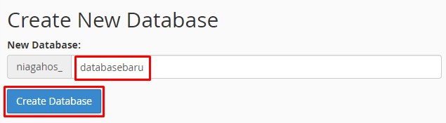 tambah database baru