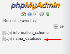 database di phpmyadmin