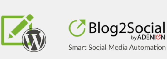 1. plugin social media wordpress terbaik blog2social