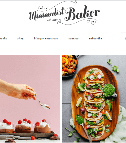 contoh blog minimalist baker