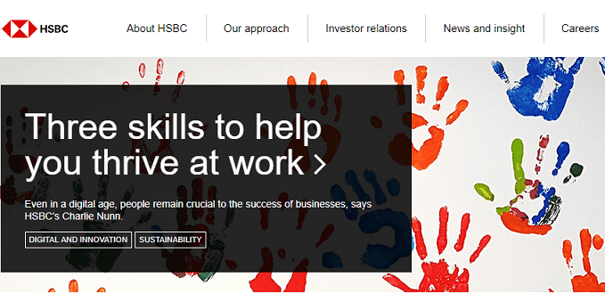 9. contoh website perusahaan hsbc