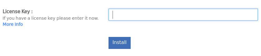 cara instal webuzo - initial setup 2 insert key