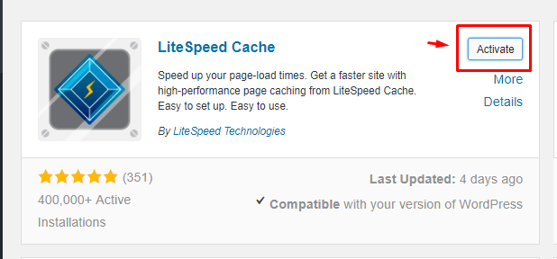 install litespeed cache 7