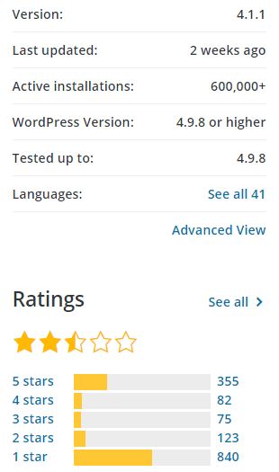 update wordpress terbaru 5.0 rating
