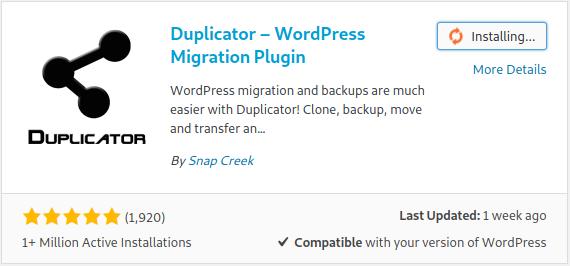 cara duplikat website wordpress - duplicator (instalasi)