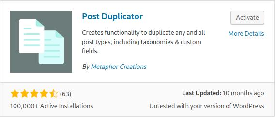cara duplikat website wordpress - post duplicator