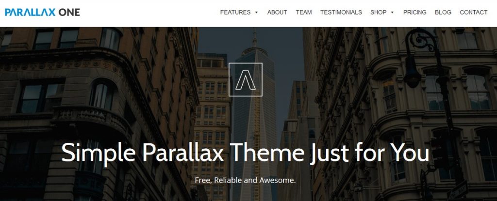 template WordPress gratis Parallax One