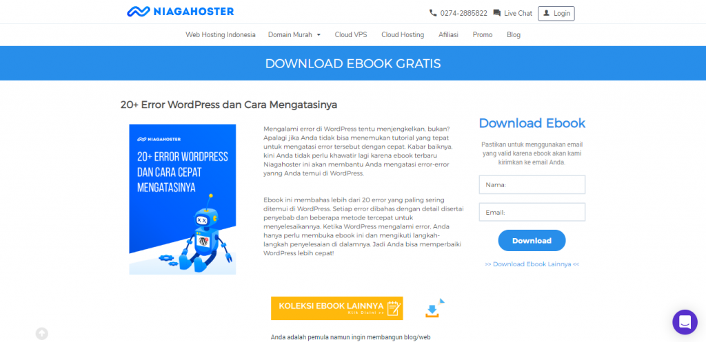 lead generation landing pages niagahoster ebook download