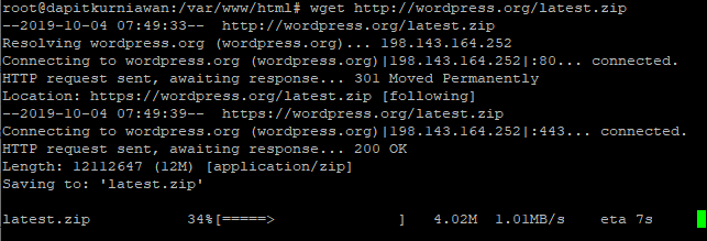 Install WordPress di Debian 9