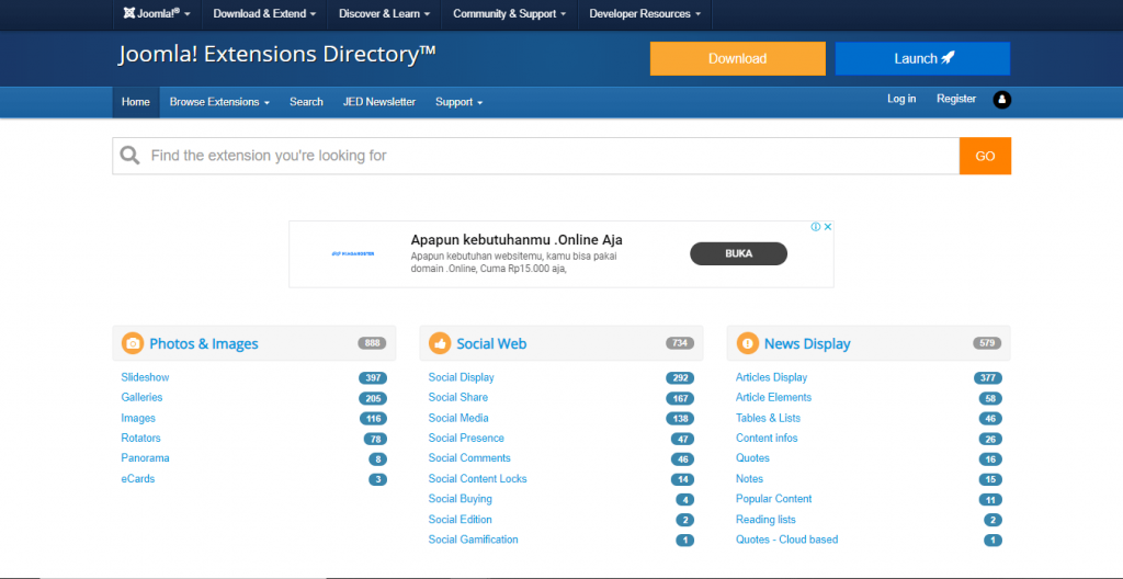joomla extension directory