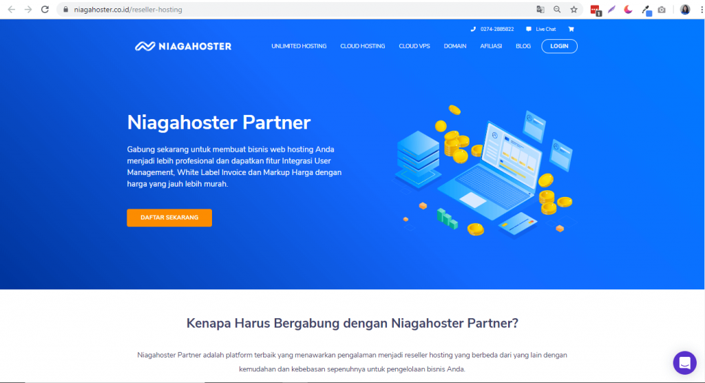 landing page niagahoster partner