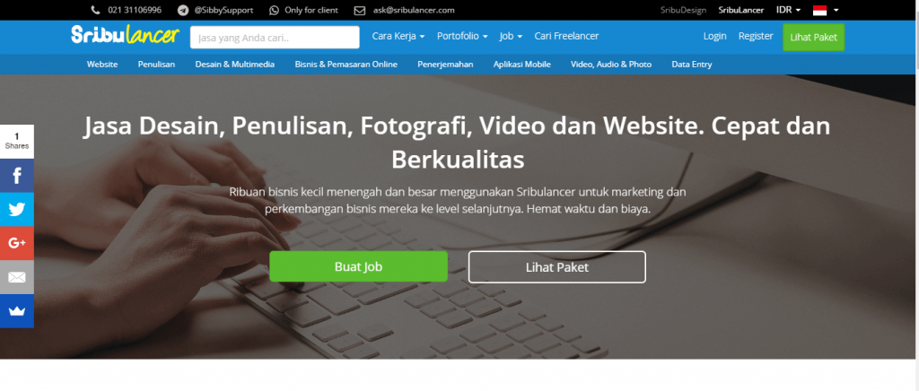 Website Freelance Indonesia Sribulancer