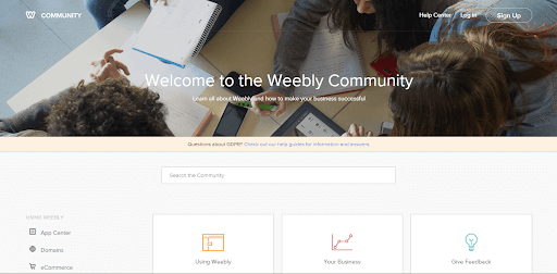 weebly community support
