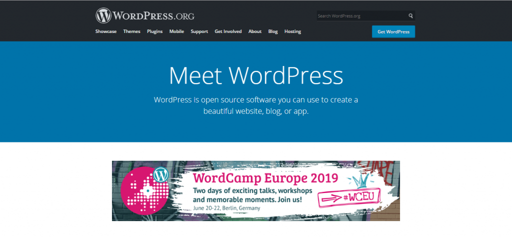 wordpress homepage