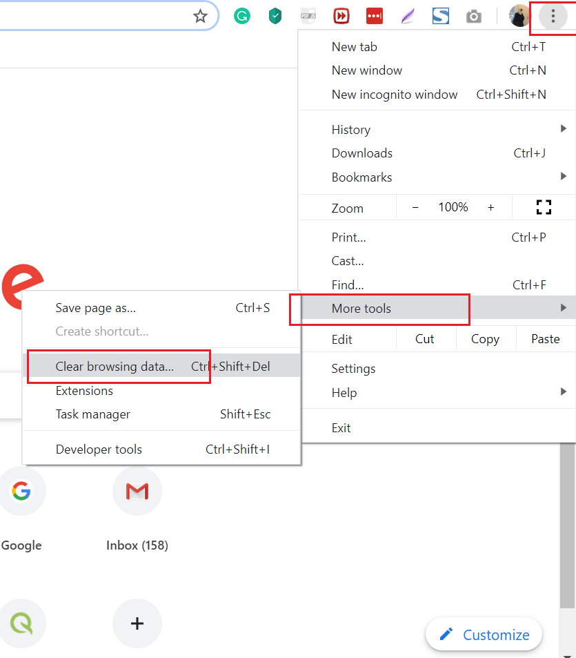 menghapus data browsing untuk mencegah your connection is not secure pada google chrome