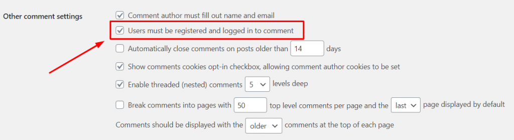 Hanya izinkan komentar dari pengguna yang sudah log in untuk mengurangi spam