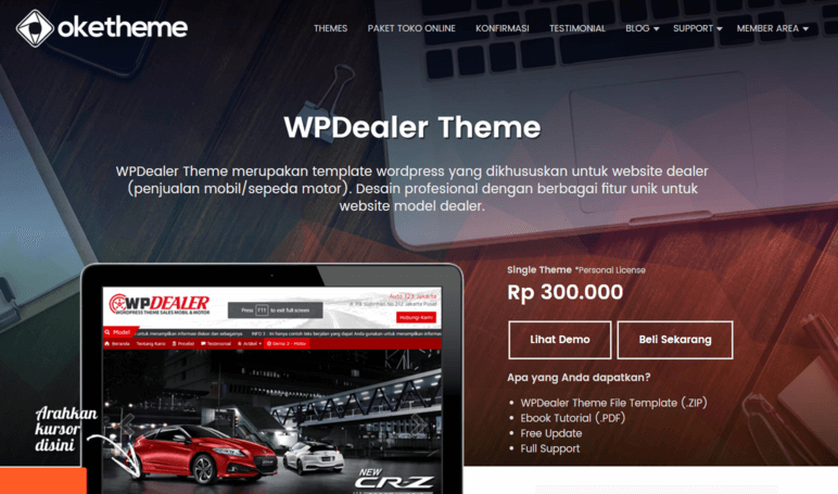 template wordpress indonesia WPDealer