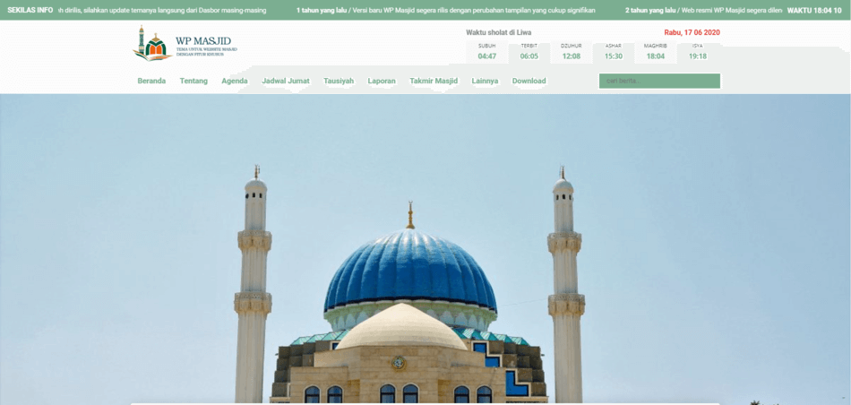 template wordpress premium indonesia WP Masjid Ciuss