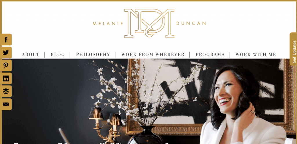 Website Layout Melanie Duncan