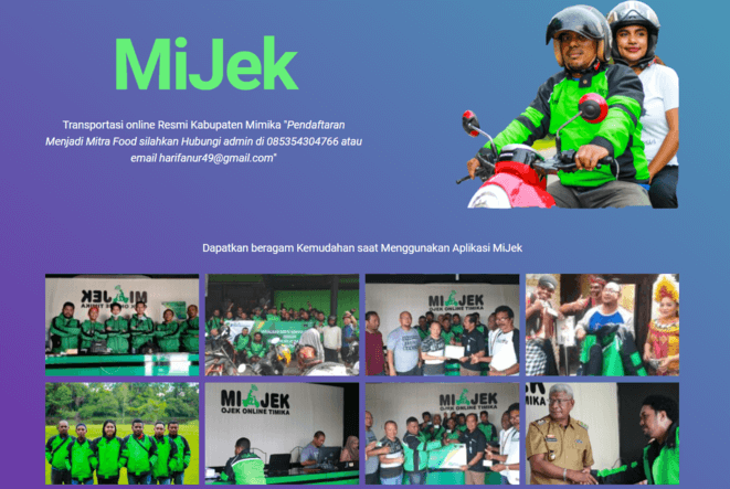 Website Mijek dengan alamat di mijek.co.id