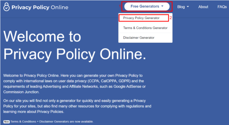 langkah pertama membuat privacy policy online