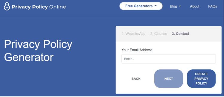 membuat privacy policy online dengan generator